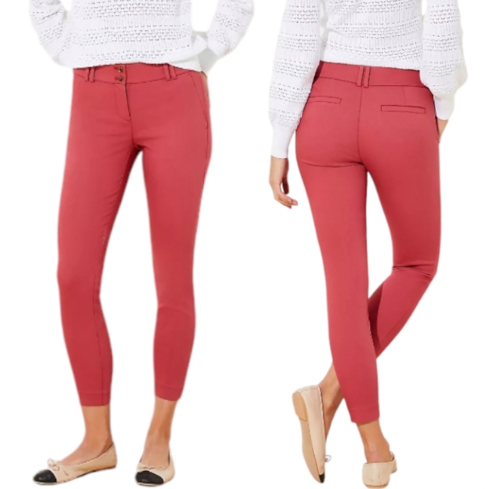 SOLD LOFT Double Button Skinny Ankle Pants - Picture 1 of 9